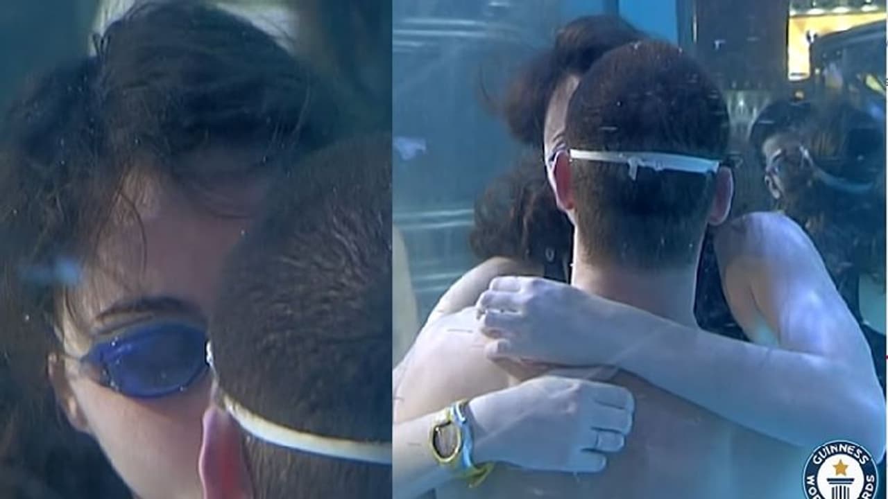 நீருக்கடியில் அதிக நேரம் முத்தமிட்ட ஜோடி… வீடியோவை பகிர்ந்த கின்னஸ் ரெக்கார்ட்ஸ்!! நீருக்கடியில் அதிக நேரம் முத்தமிட்ட ஜோடி… வீடியோவை பகிர்ந்த கின்னஸ் ரெக்கார்ட்ஸ்!!