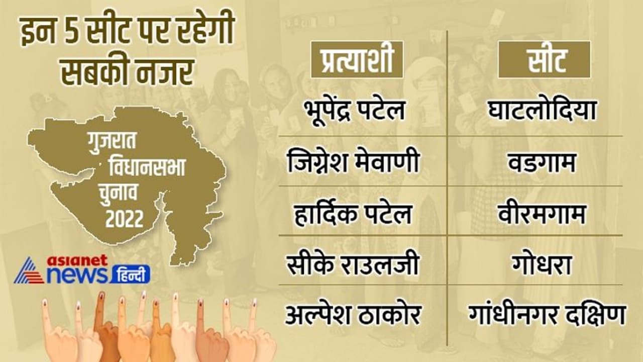 गुजरात चुनाव में दूसरे चरण की वो 5 सीट और उनके प्रत्याशियों का जानिए हाल, कहां कौन किसे दे रहा टक्कर गुजरात चुनाव में दूसरे चरण की वो 5 सीट और उनके प्रत्याशियों का जानिए हाल, कहां कौन किसे दे रहा टक्कर