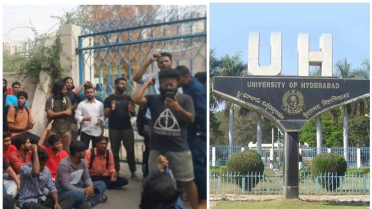 വിദേശ വിദ്യാർത്ഥിനിയെ അപമാനിക്കാൻ ശ്രമിച്ചു; ഹൈദരാബാദ് യൂണിവേഴ്സിറ്റി അധ്യാപകനെതിരെ പരാതി, പ്രതിഷേധം വിദേശ വിദ്യാർത്ഥിനിയെ അപമാനിക്കാൻ ശ്രമിച്ചു; ഹൈദരാബാദ് യൂണിവേഴ്സിറ്റി അധ്യാപകനെതിരെ പരാതി, പ്രതിഷേധം