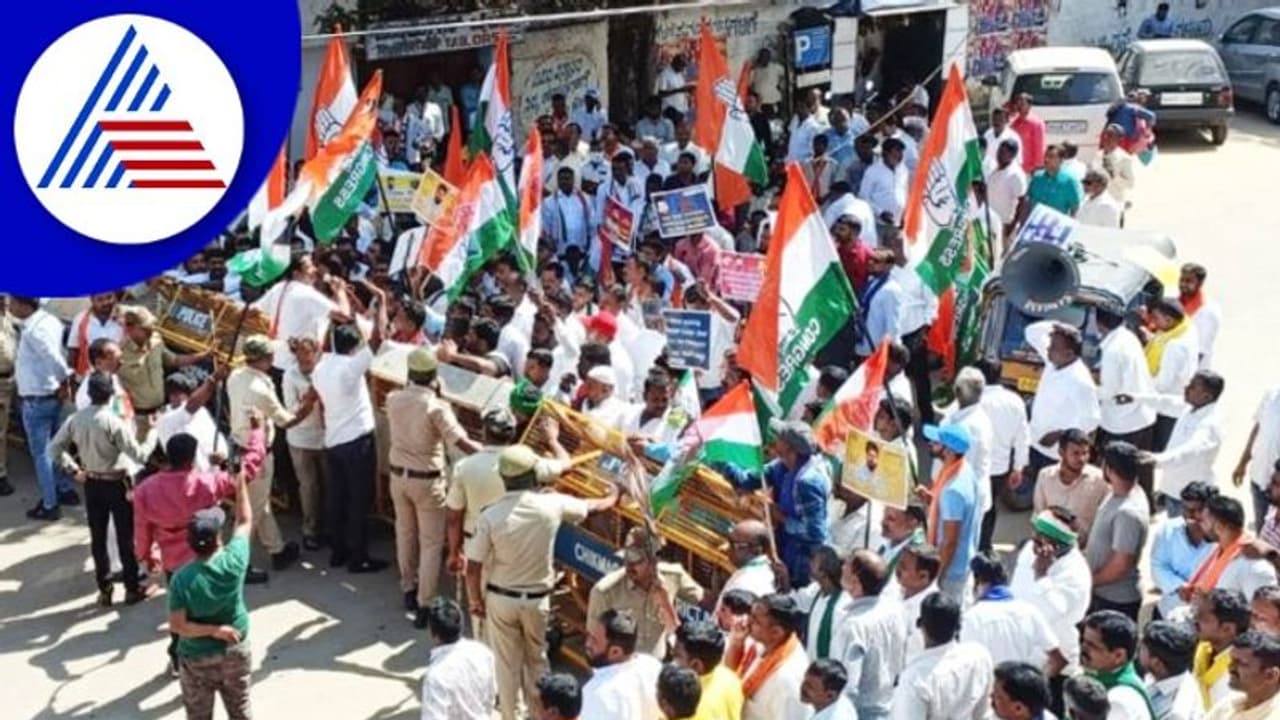 ಸಿದ್ದರಾಮುಲ್ಲಾ ಖಾನ್ ಹೇಳಿಕೆಗೆ ಸಿ ಟಿ ರವಿ ಮನೆಗೆ ಕಾಂಗ್ರೆಸ್ ಮುತ್ತಿಗೆ, ಚಿಕ್ಕಮಗಳೂರು ಬೂದಿ ಮುಚ್ಚಿದ ಕೆಂಡ 