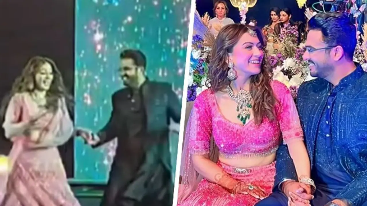 Hansika Motwani dances her heart out with fiancé Sohael at Sangeet ceremony | WATCH Hansika Motwani dances her heart out with fiancé Sohael at Sangeet ceremony | WATCH