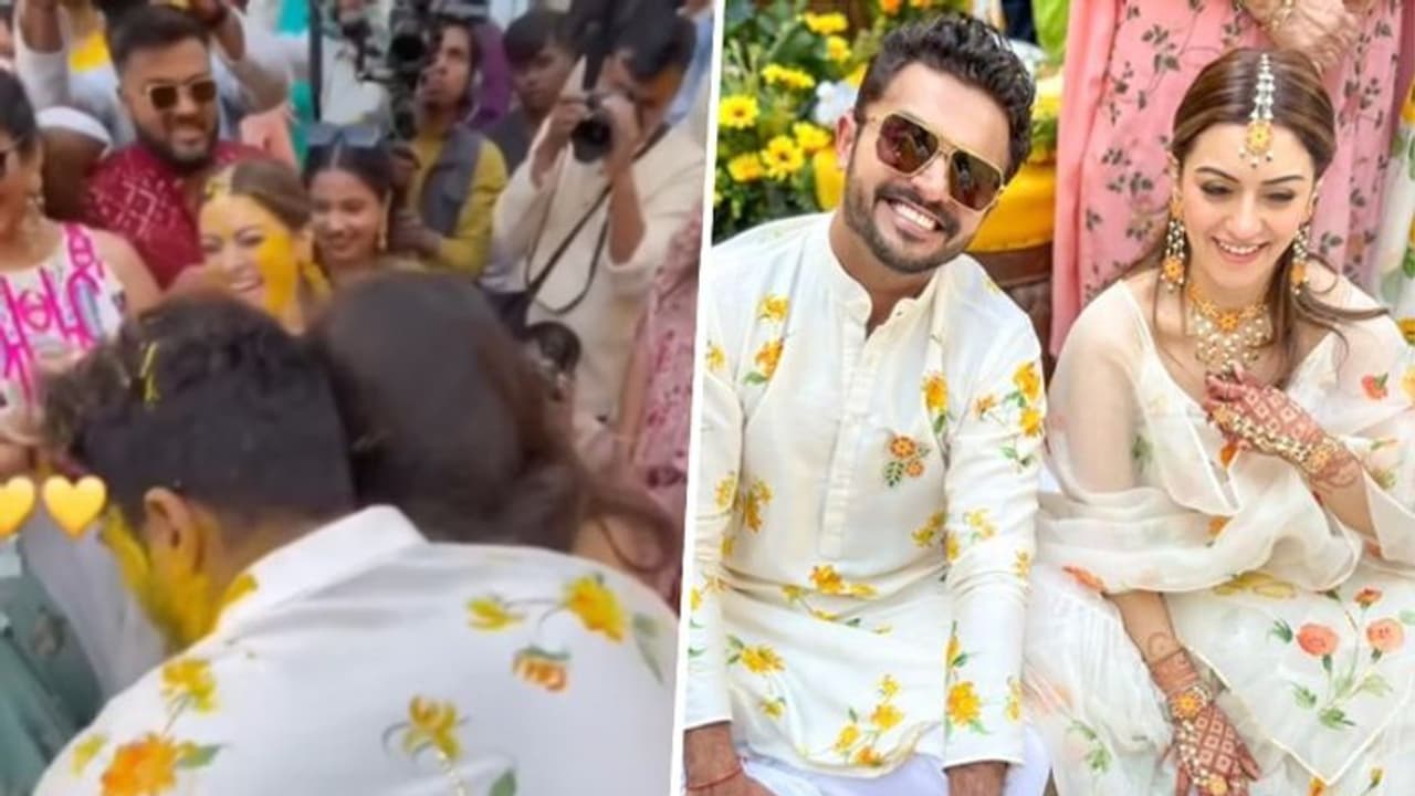 Hansika Motwani's dreamy haldi photos go viral; couple slays in white outfits Hansika Motwani's dreamy haldi photos go viral; couple slays in white outfits