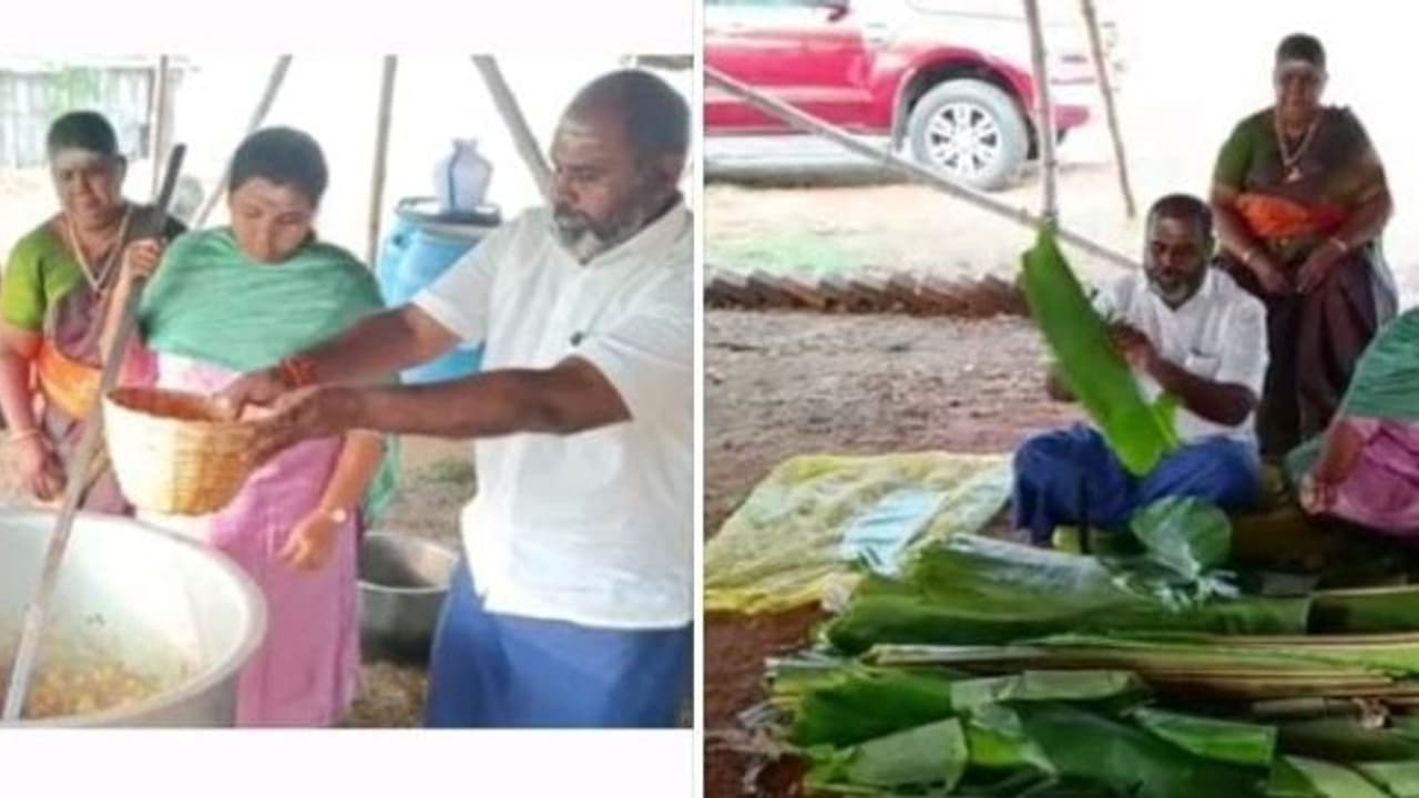 திமுகவிற்கு எதிராக போராட்டம்..! அதிமுக தொண்டர்களுக்கு தன் கையாலயே உணவு சமைத்த ஆர்.பி.உதயகுமார் திமுகவிற்கு எதிராக போராட்டம்..! அதிமுக தொண்டர்களுக்கு தன் கையாலயே உணவு சமைத்த ஆர்.பி.உதயகுமார்