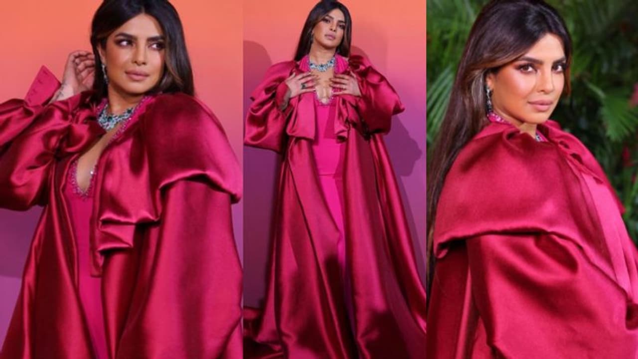 പിങ്ക് ഗൗണില്‍ സ്റ്റൈലിഷായി പ്രിയങ്ക ചോപ്ര; വൈറലായി ചിത്രങ്ങള്‍ 