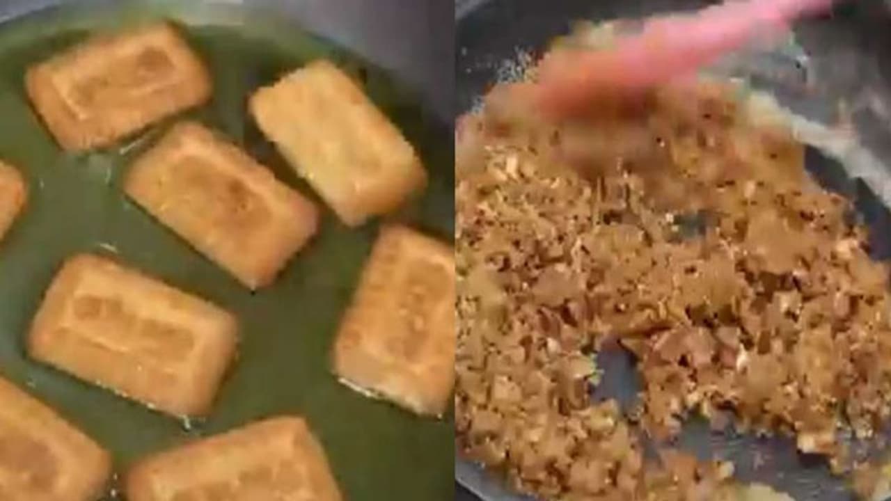 मार्केट में वायरल हो रहा है पारले जी बिस्कुट का हलवा, रेसिपी का Video देख लोग पीट रहे हैं माथा