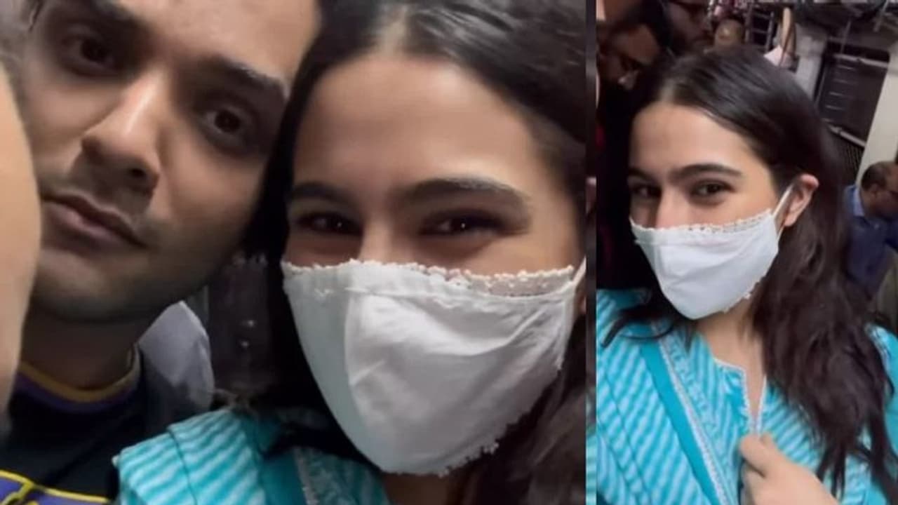 ముంబయ్ లోకల్ ట్రైన్ లో సందడి చేసిన సారా అలీఖాన్ ముంబయ్ లోకల్ ట్రైన్ లో సందడి చేసిన సారా అలీఖాన్