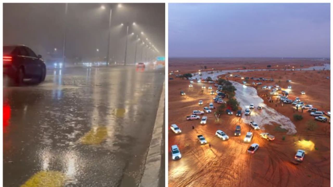 സൗദി അറേബ്യയുടെ വിവിധ പ്രദേശങ്ങളില്‍ വ്യാപക മഴയും ശീതക്കാറ്റും; രാത്രി മഴ കനക്കുമെന്ന് മുന്നറിയിപ്പ്