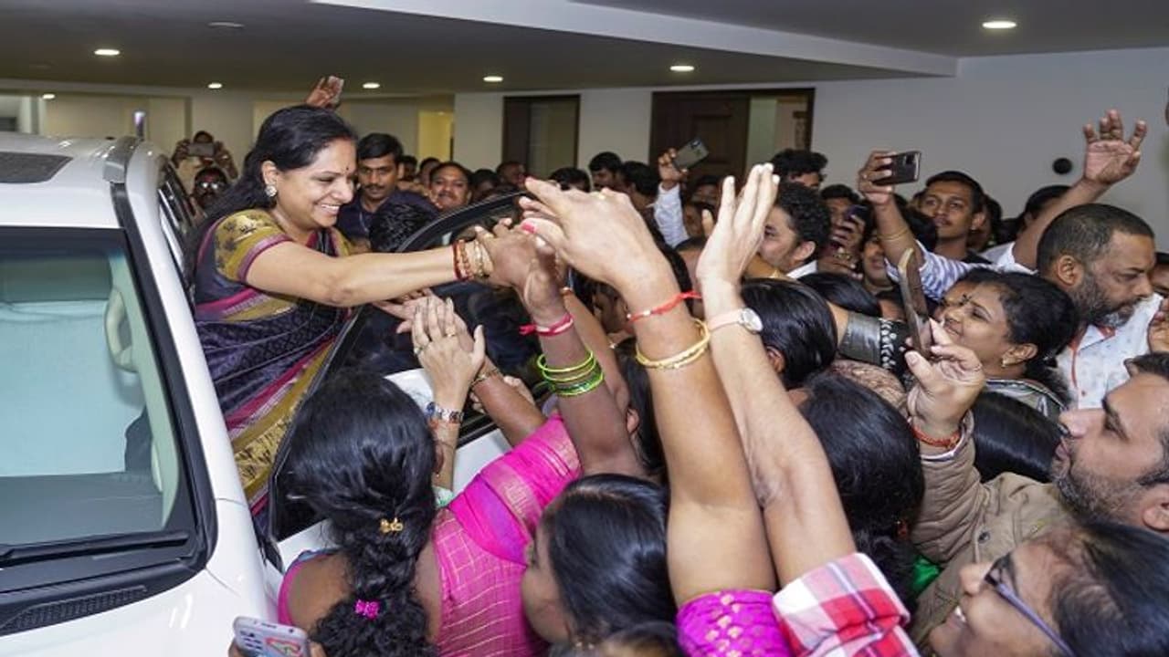 Delhi excise policy scam case: Security beefed up outside K Kavitha's residence ahead of CBI questioning