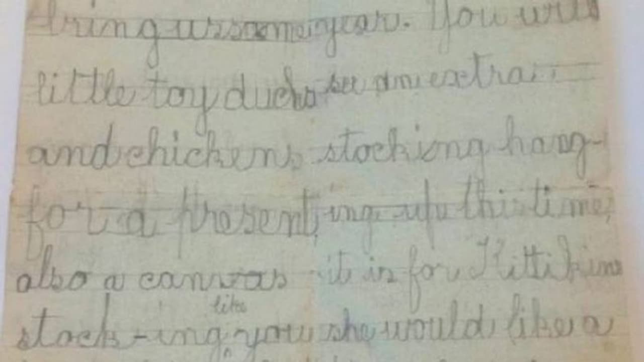 120 വര്‍ഷം മുമ്പ് അഞ്ചുവയസുകാരി സാന്താക്ലോസിന് എഴുതി കത്ത്, കത്തില്‍ ആവശ്യപ്പെട്ടിരിക്കുന്നത്... 
