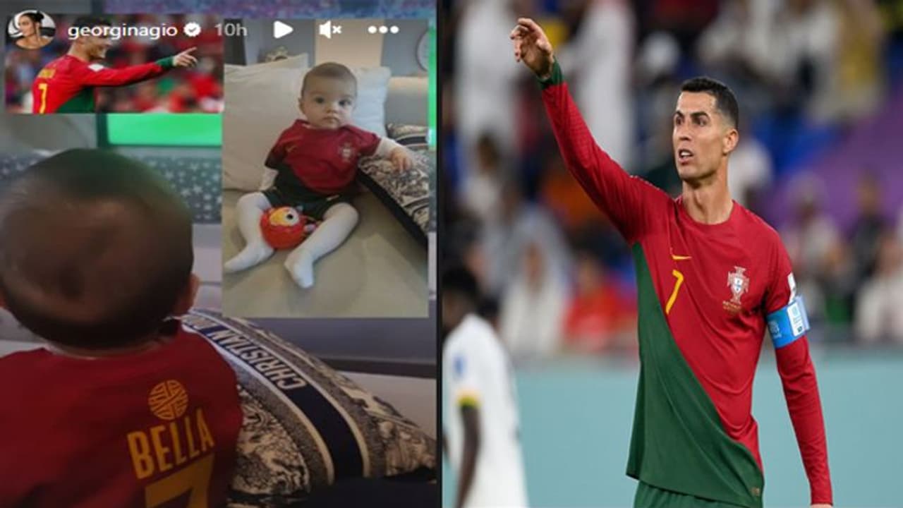 7 महीने की छोटी सी बेटी अपने पापा रोनाल्डो को इस तरह चीयर करती आई नजर, मॉम जॉर्जिया ने शेयर की फोटो 7 महीने की छोटी सी बेटी अपने पापा रोनाल्डो को इस तरह चीयर करती आई नजर, मॉम जॉर्जिया ने शेयर की फोटो