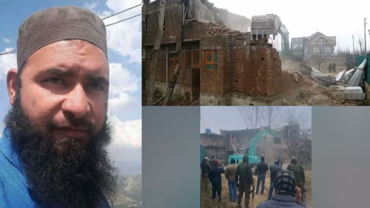 കശ്മീരിൽ ഭീകരവാദി പട്ടികയിലുൾപ്പെട്ടയാളുടെ വീട് ഇടിച്ചുനിരത്തി; കൈയ്യേറ്റമെന്ന് വിശദീകരണം