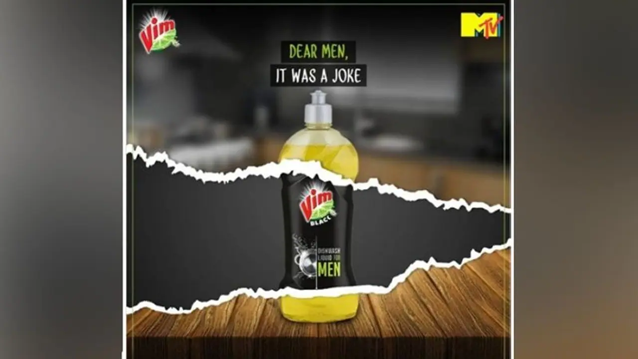 'It was a joke': Vim after backlash over 'first dishwashing liquid for men' ad