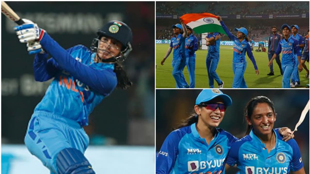 റൺമലയൊക്കെ എന്ത്! സ്മൃതി മന്ഥനയുള്ളപ്പോൾ, അടിയോടടി! കൂടെക്കൂടി റിച്ചയും ഷെഫാലയും; ഓസ്ട്രേലിയയെ തകർത്ത് ഇന്ത്യ റൺമലയൊക്കെ എന്ത്! സ്മൃതി മന്ഥനയുള്ളപ്പോൾ, അടിയോടടി! കൂടെക്കൂടി റിച്ചയും ഷെഫാലയും; ഓസ്ട്രേലിയയെ തകർത്ത് ഇന്ത്യ