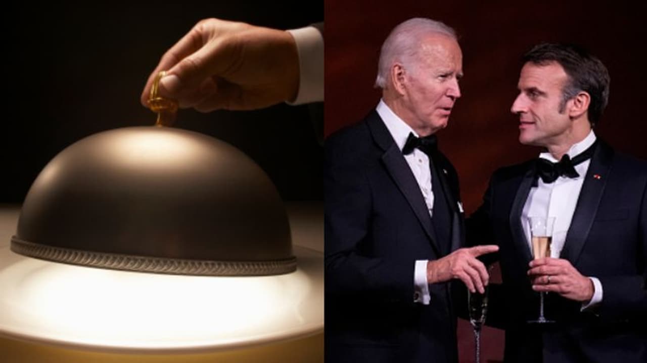 അമേരിക്കയ്ക്കെതിരെ വ്യാപക വിമര്‍ശനത്തിന് വഴി തെളിച്ച് ഇമ്മാനുവല്‍ മക്രോണിന് നല്‍കിയ വിരുന്നിലെ ഈ 'വിഭവം'