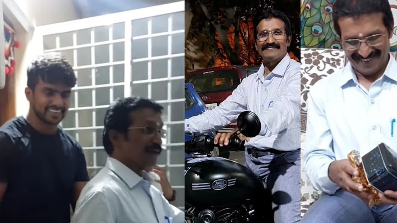 ಹುಟ್ಟುಹಬ್ಬಕ್ಕೆ ಬೈಕ್ ಉಡುಗೊರೆ ನೀಡಿದ ಮಗ: ಭಾವುಕರಾದ ಅಪ್ಪ