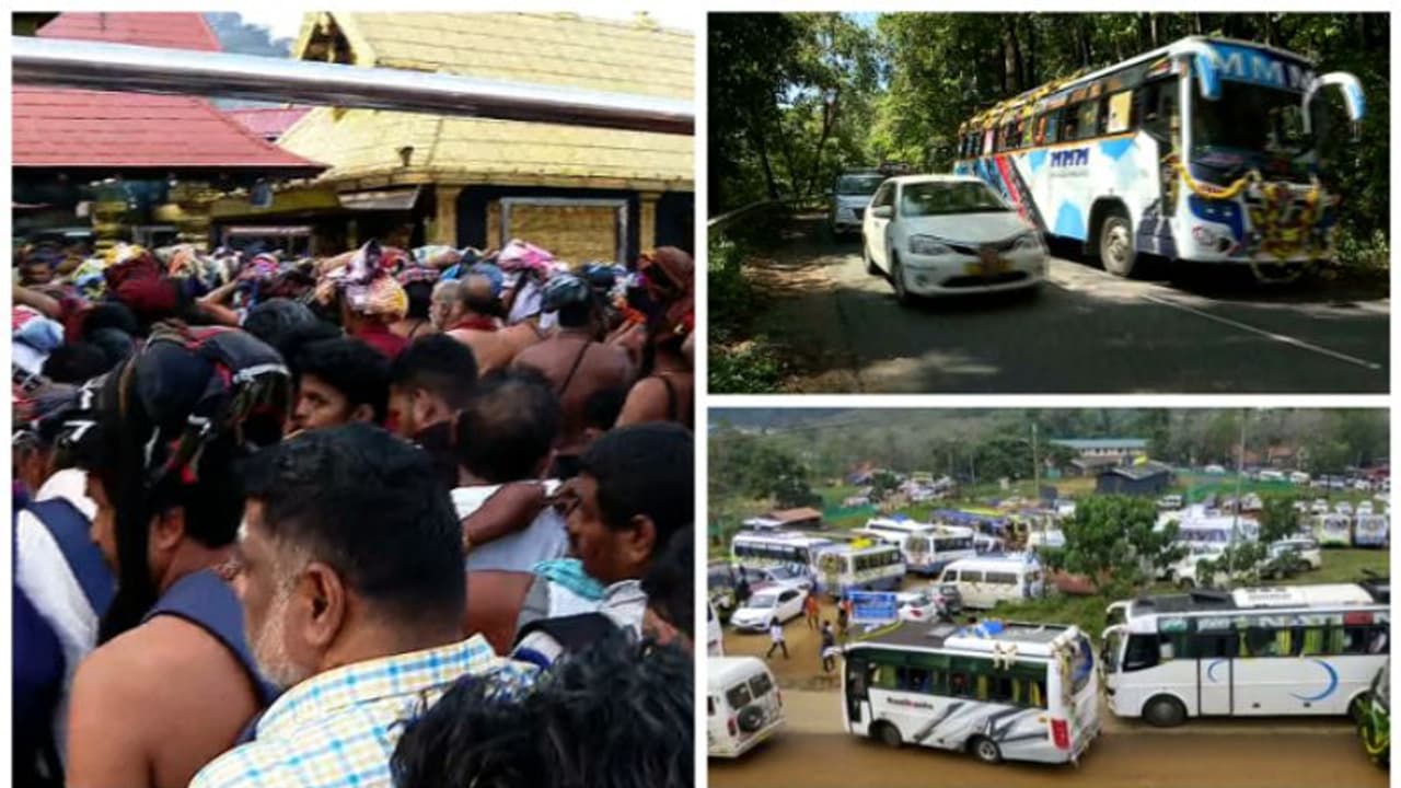ശബരിമലപാതയിൽ ഇന്നും ഗതാഗത കുരുക്ക്: ദർശനത്തിനായി ബുക്ക് ചെയ്തത് 90620 പേർ ശബരിമലപാതയിൽ ഇന്നും ഗതാഗത കുരുക്ക്: ദർശനത്തിനായി ബുക്ക് ചെയ്തത് 90620 പേർ