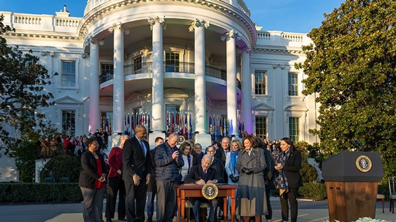 'Today's a good day...' US President Biden signs same sex marriage bill into law 'Today's a good day...' US President Biden signs same sex marriage bill into law
