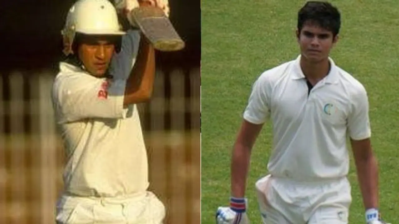 அப்பா சச்சினை போலவே அறிமுக ரஞ்சி போட்டியில் சதமடித்த அர்ஜுன் டெண்டுல்கர்..! புலிக்கு பிறந்தது பூனையாகுமா..? அப்பா சச்சினை போலவே அறிமுக ரஞ்சி போட்டியில் சதமடித்த அர்ஜுன் டெண்டுல்கர்..! புலிக்கு பிறந்தது பூனையாகுமா..?