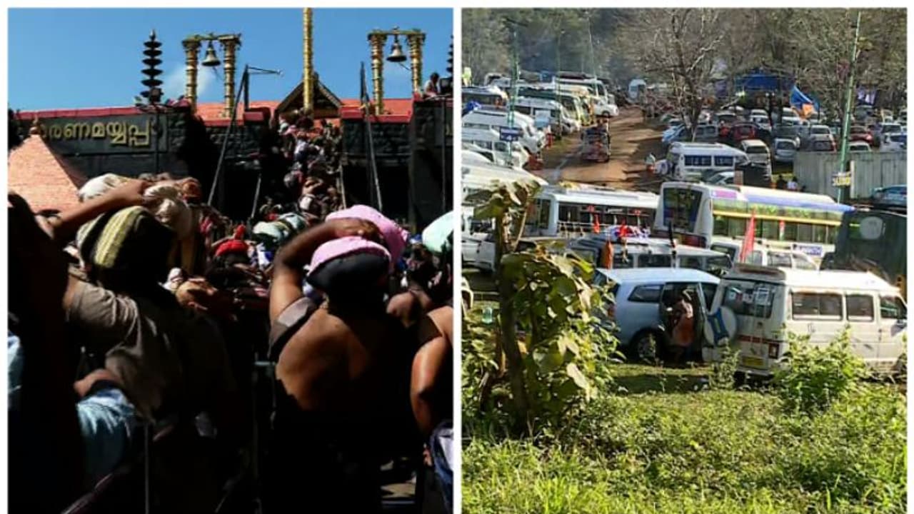 ശബരിമല: തിരക്ക് തുടരുന്നു, മന്ത്രിമാരുടെ നേതൃത്വത്തിൽ അവലോകനയോഗം പമ്പയിൽ, സൗകര്യങ്ങളില്ലാതെ നിലക്കൽ 