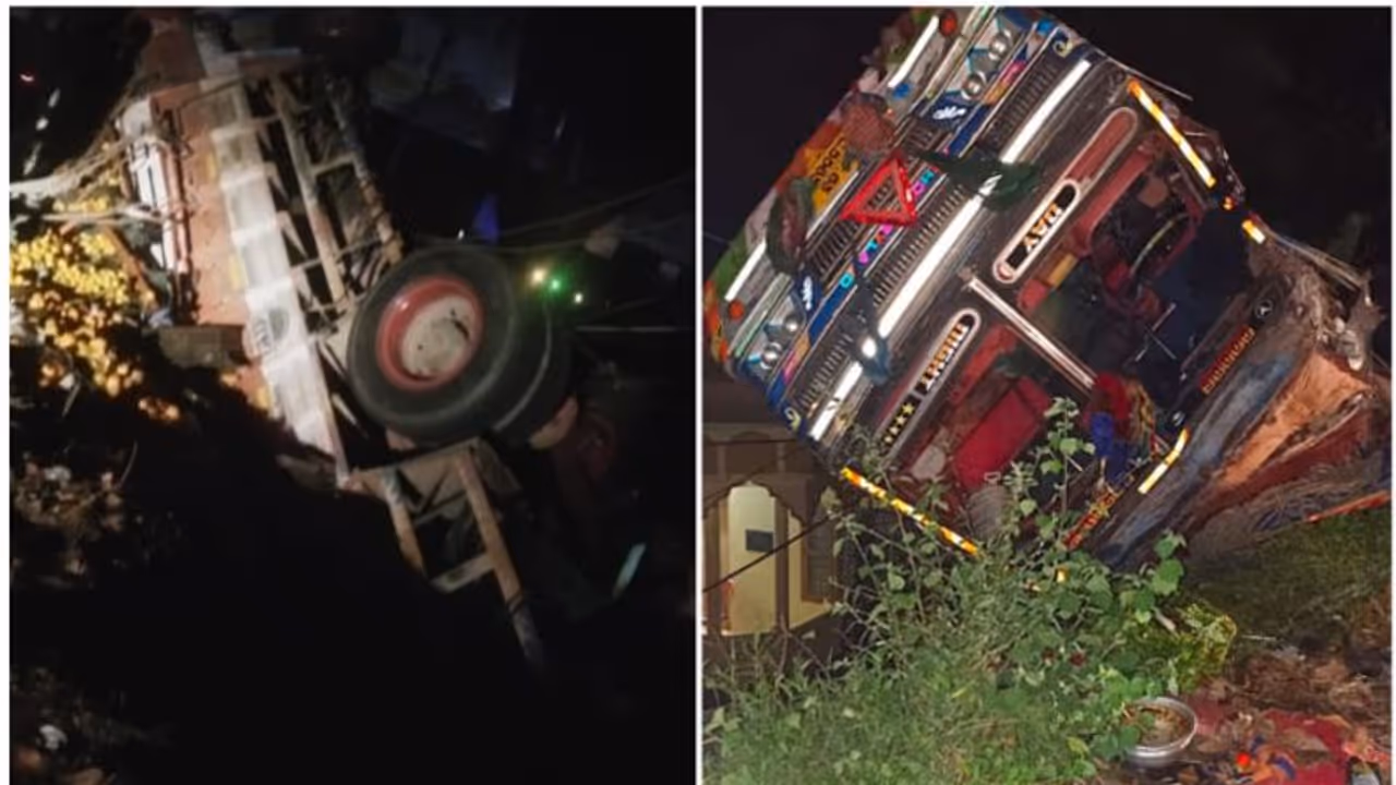 ചുരത്തില്‍ അപകടങ്ങള്‍ തുടര്‍ക്കഥ; ഓറഞ്ച് കയറ്റി വന്ന ലോറി പള്ളിയുടെ മുകളിലേക്ക് മറിഞ്ഞു