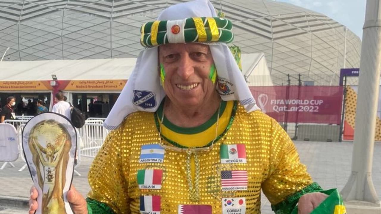 11 ലോകകപ്പുകള്‍ നേരില്‍ക്കണ്ട ബ്രസീല്‍ ആരാധകന് ഗിന്നസ് റെക്കോര്‍ഡ്