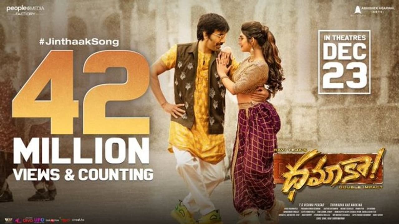 ‘ధమాకా’ క్రేజ్ మామూలుగా లేదుగా.. మాస్ నెంబర్ కు మిలియన్ల వ్యూస్.. అదిరిపోతున్న అప్డేట్స్!