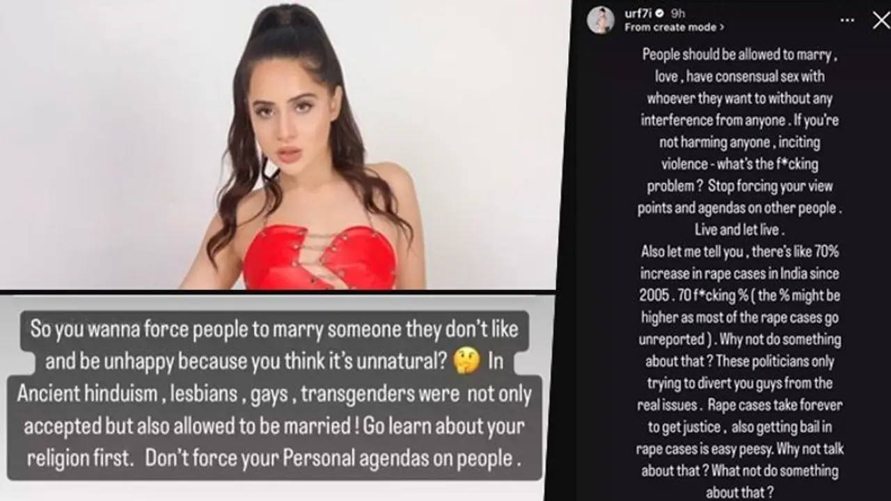 Urfi Javed lashes out at MP Sushil Kumar Modi for his derogatory remarks on same sex marriages READ ON