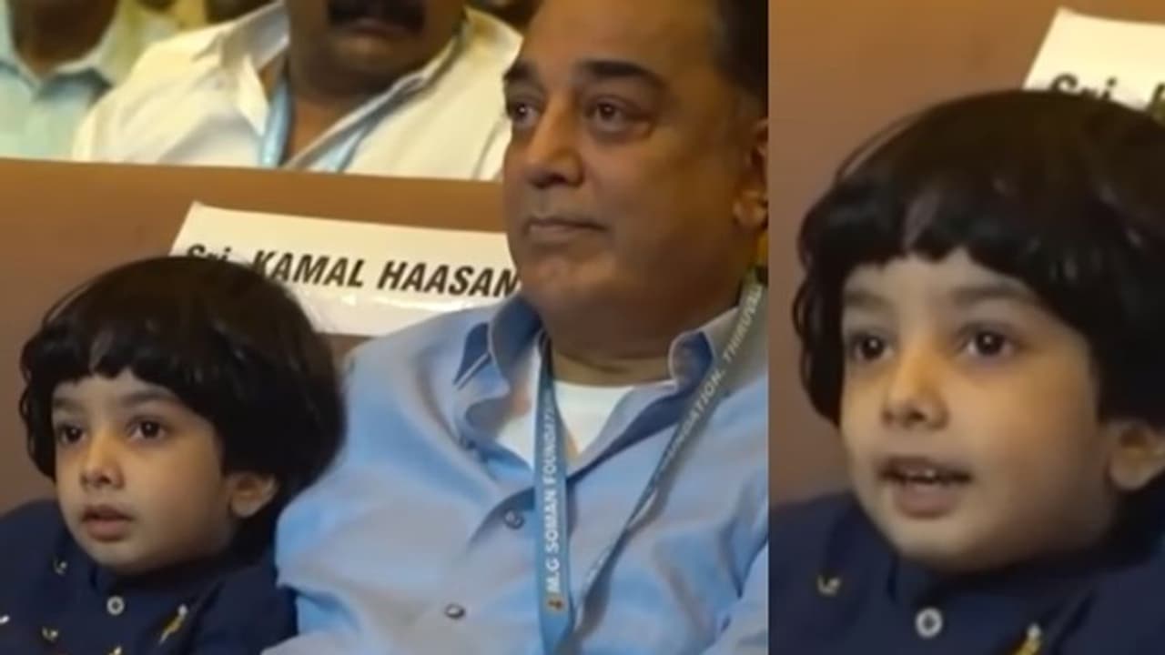 മൽഹാറിനെ ചേർത്തിരുത്തി കമൽഹാസൻ; അനുസരണയോടെ കുഞ്ഞ്; കുറിപ്പുമായി ശബരിനാഥൻ