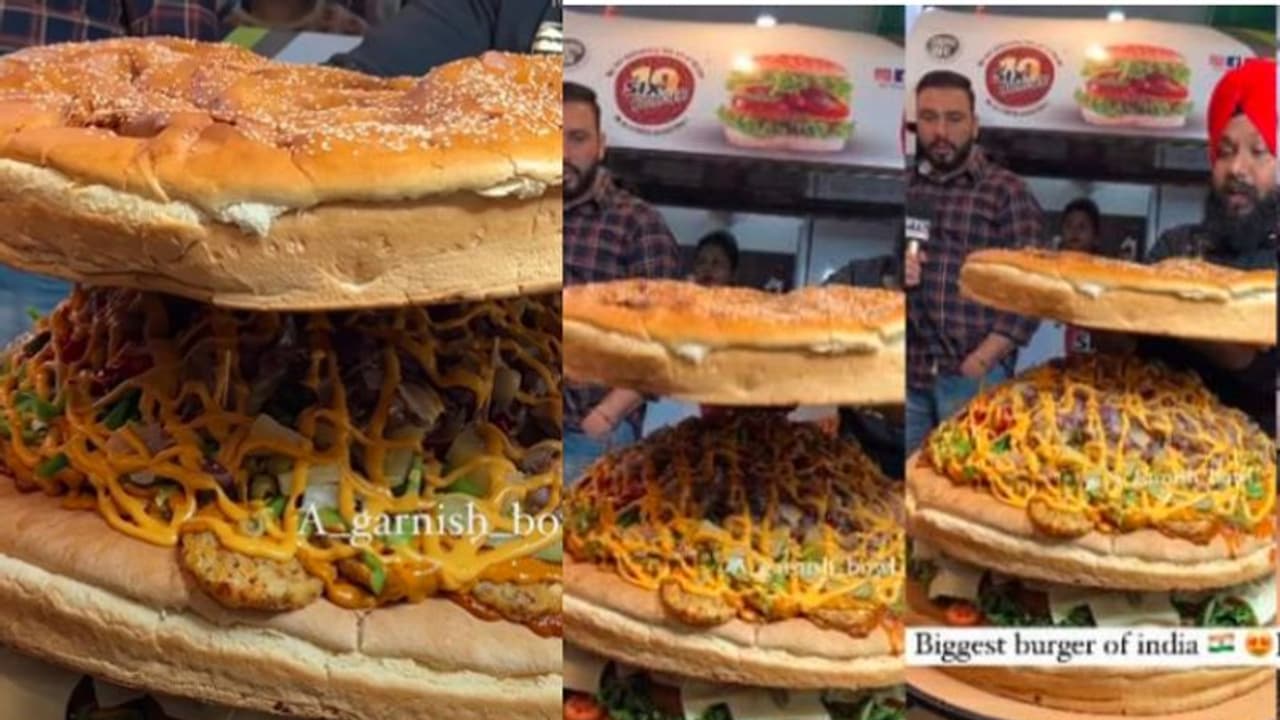 മുപ്പത് കിലോയുള്ള ബര്‍ഗര്‍ കണ്ടിട്ടുണ്ടോ? വൈറലായി വീഡിയോ
