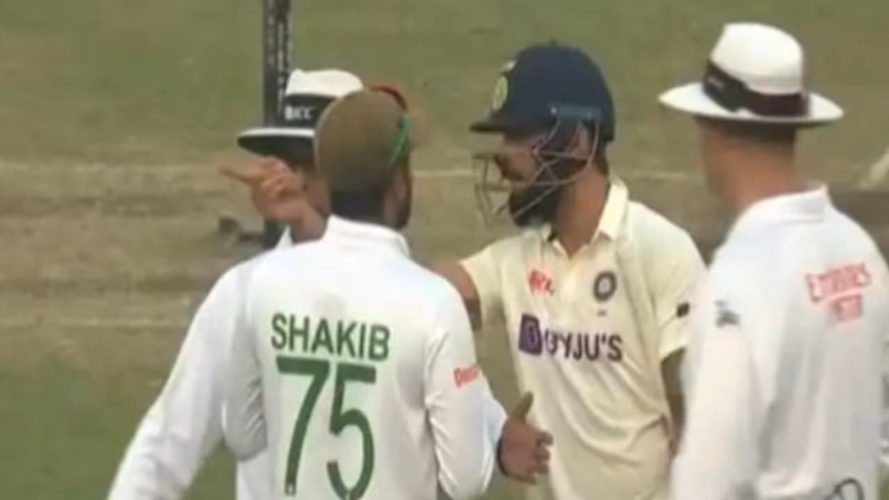 കട്ട ഉടക്ക്; ധാക്ക ടെസ്റ്റിനിടെ കോലിയും ബംഗ്ലാ താരവും തമ്മില്‍ കോര്‍ത്തു വീഡിയോ