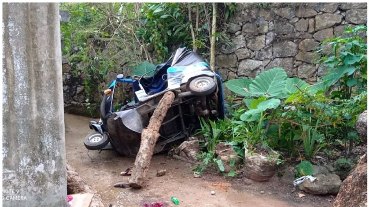 കൊല്ലത്ത് ഓട്ടോറിക്ഷ നിയന്ത്രണം വിട്ട് താഴ്ചയിലേക്ക് മറിഞ്ഞു; ഒരാൾ മരിച്ചു, മൂന്ന് പേര്ക്ക് പരിക്ക് കൊല്ലത്ത് ഓട്ടോറിക്ഷ നിയന്ത്രണം വിട്ട് താഴ്ചയിലേക്ക് മറിഞ്ഞു; ഒരാൾ മരിച്ചു, മൂന്ന് പേര്ക്ക് പരിക്ക്