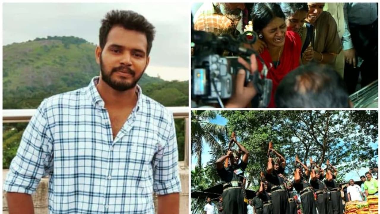 മലയാളി സൈനികൻ വൈശാഖിന് സല്യൂട്ട്; കണ്ണീരോടെ യാത്രാമൊഴി ചൊല്ലി ജന്മനാട് മലയാളി സൈനികൻ വൈശാഖിന് സല്യൂട്ട്; കണ്ണീരോടെ യാത്രാമൊഴി ചൊല്ലി ജന്മനാട്