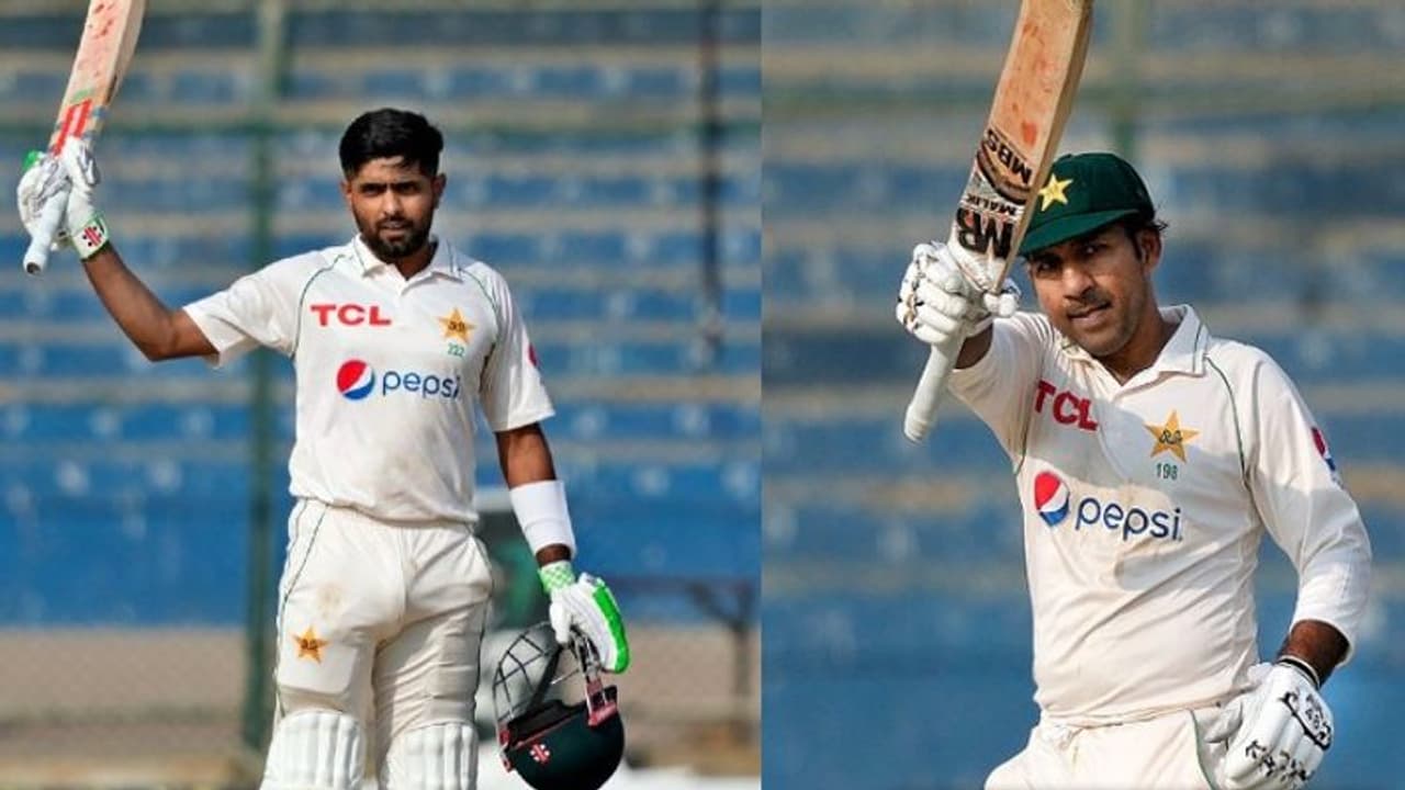 டெஸ்ட்டில் 3 ஆண்டுக்கு பின் களமிறங்கி கலக்கிய சர்ஃபராஸ்; சதத்தை தவறவிட்டார்! இரட்டை சதத்தை நோக்கி பாபர் அசாம்