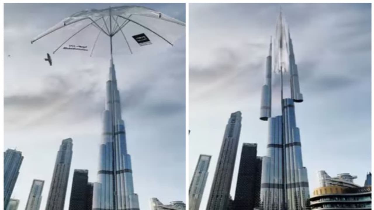 പെരുമഴയില് ദുബൈ നഗരത്തിന് കുടയൊരുക്കി ബുര്ജ് ഖലീഫ; ശൈഖ് ഹംദാന് പങ്കുവെച്ച വീഡിയോ വൈറല് പെരുമഴയില് ദുബൈ നഗരത്തിന് കുടയൊരുക്കി ബുര്ജ് ഖലീഫ; ശൈഖ് ഹംദാന് പങ്കുവെച്ച വീഡിയോ വൈറല്