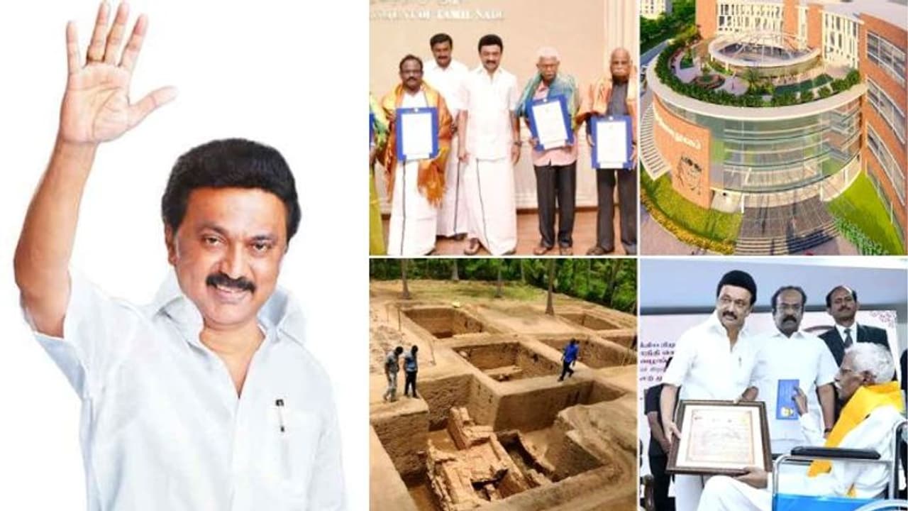 சர்வதேச புத்தகக் கண்காட்சி முதல் எழுத்தாளர்களுக்கு வீடு வரை.. தமிழ் வளர்ச்சிக்கு பங்காற்றிய முதல்வர் ஸ்டாலின் சர்வதேச புத்தகக் கண்காட்சி முதல் எழுத்தாளர்களுக்கு வீடு வரை.. தமிழ் வளர்ச்சிக்கு பங்காற்றிய முதல்வர் ஸ்டாலின்