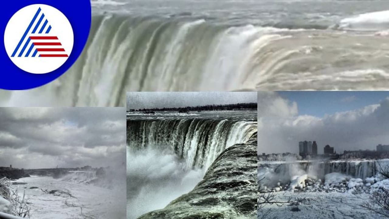 ಮಂಜುಗಡ್ಡೆಯಾಗಿ ಬದಲಾದ ನಯಾಗಾರ ಫಾಲ್ಸ್: ಫೋಟೋಸ್ ವೈರಲ್ 