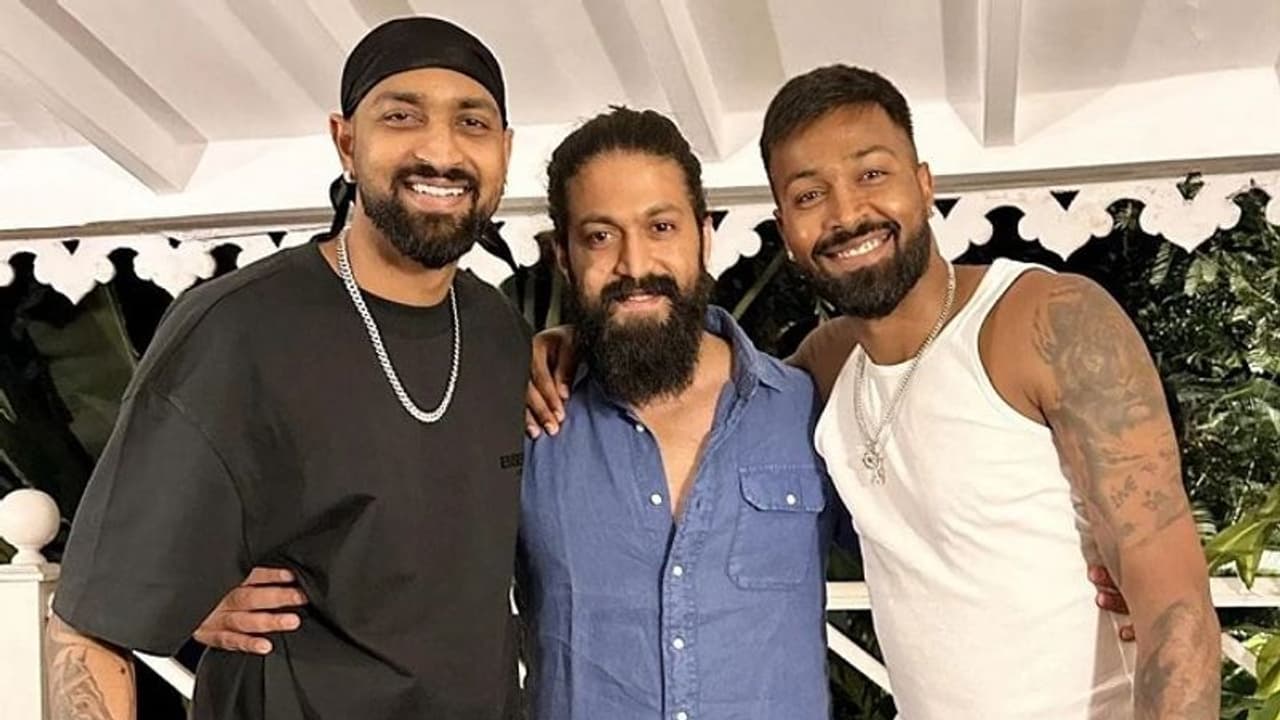 KGF ಸ್ಟಾರ್ ಯಶ್ ಜೊತೆ ಪಾಂಡ್ಯ ಬ್ರದರ್ಸ್, ಕೆಜಿಎಫ್ 3 ಎಂದ ಕ್ರಿಕೆಟರ್ಸ್! KGF ಸ್ಟಾರ್ ಯಶ್ ಜೊತೆ ಪಾಂಡ್ಯ ಬ್ರದರ್ಸ್, ಕೆಜಿಎಫ್ 3 ಎಂದ ಕ್ರಿಕೆಟರ್ಸ್!