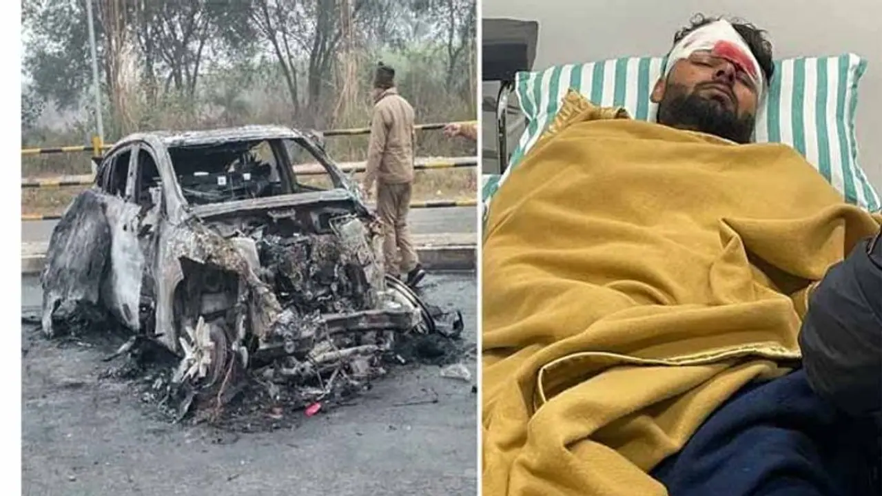 రోడ్డు ప్రమాదం: తీవ్రంగా గాయపడిన క్రికెటర్ రిషబ్ పంత్, దగ్ధమైన కారు రోడ్డు ప్రమాదం: తీవ్రంగా గాయపడిన క్రికెటర్ రిషబ్ పంత్, దగ్ధమైన కారు