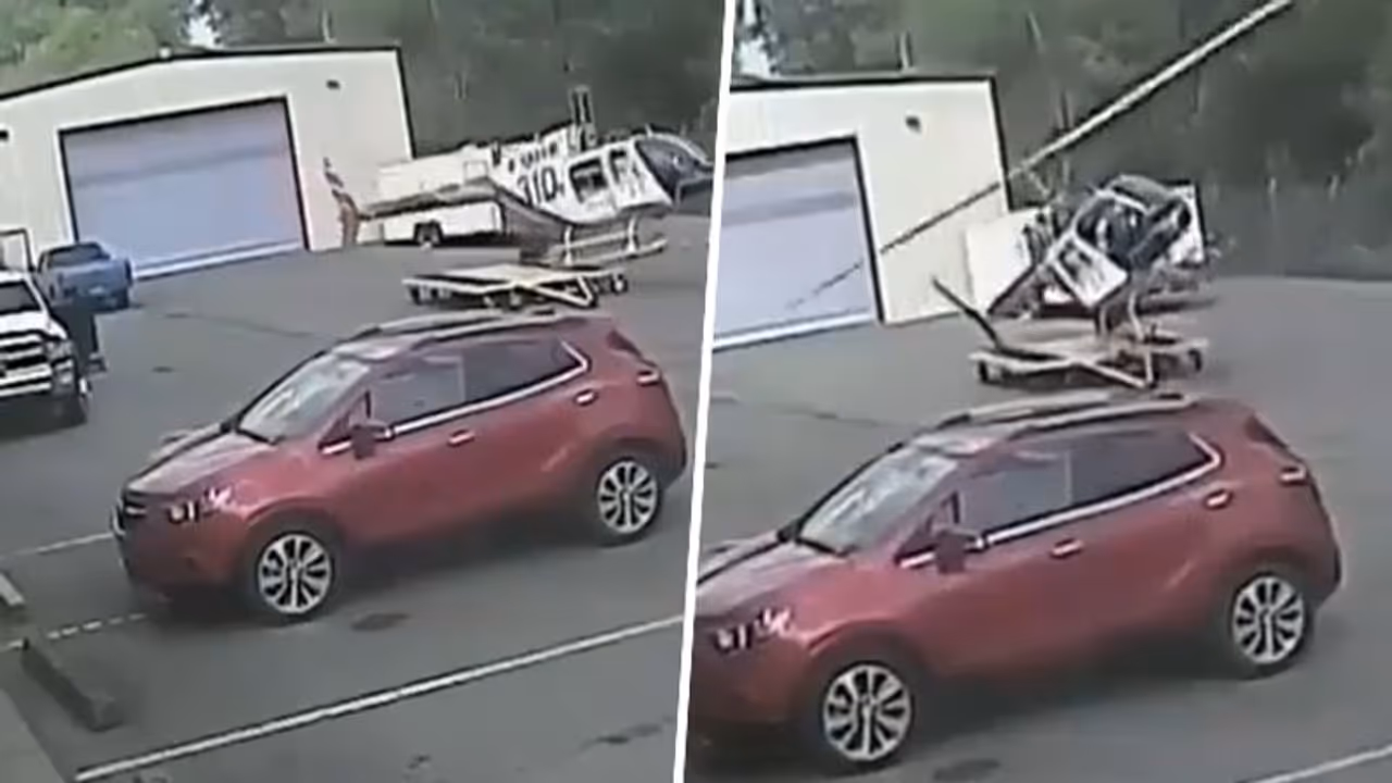Watch: Helicopter pilot loses control after takeoff, here's what happens next