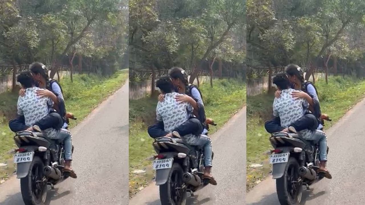 ಚಲಿಸುವ ಬೈಕ್ ಮೇಲೆ ರೊಮ್ಯಾನ್ಸ್ ಮಾಡಿ ವೈರಲ್ ಆದ ಜೋಡಿಯ ಬಂಧನ