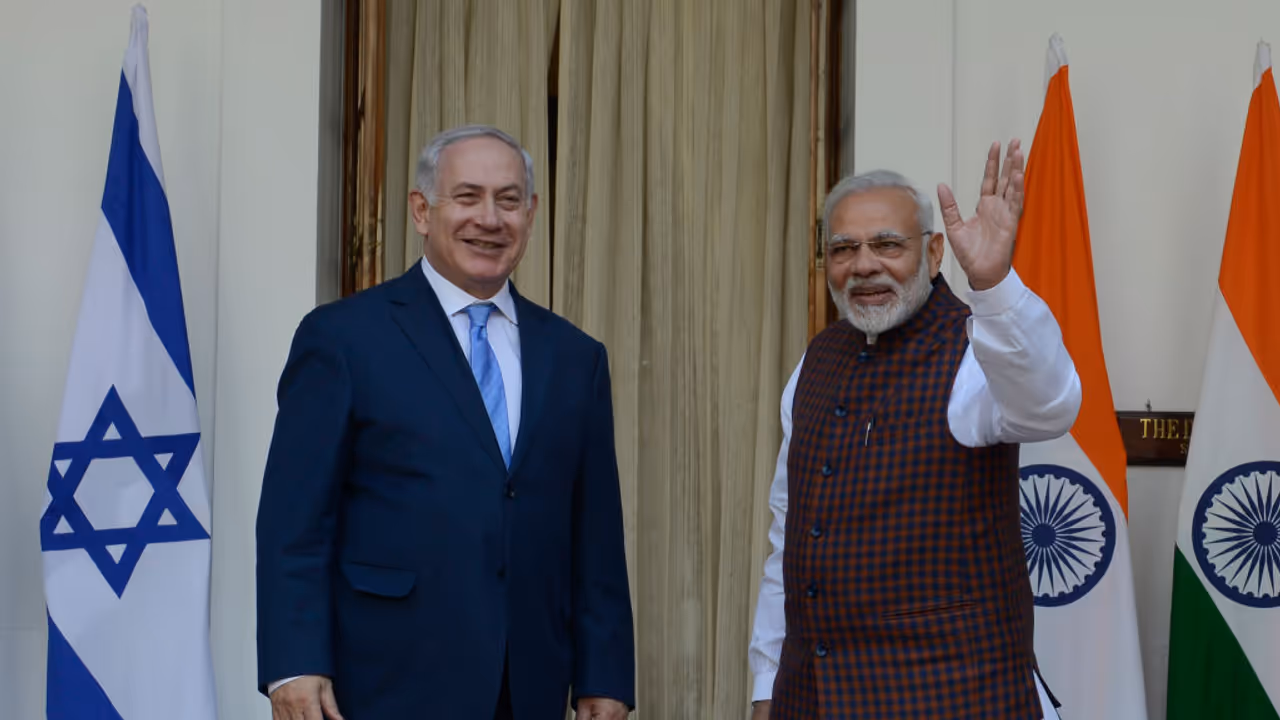 INDIA PM narendra modi congratulates Israel pm Benjamin Netanyahu 