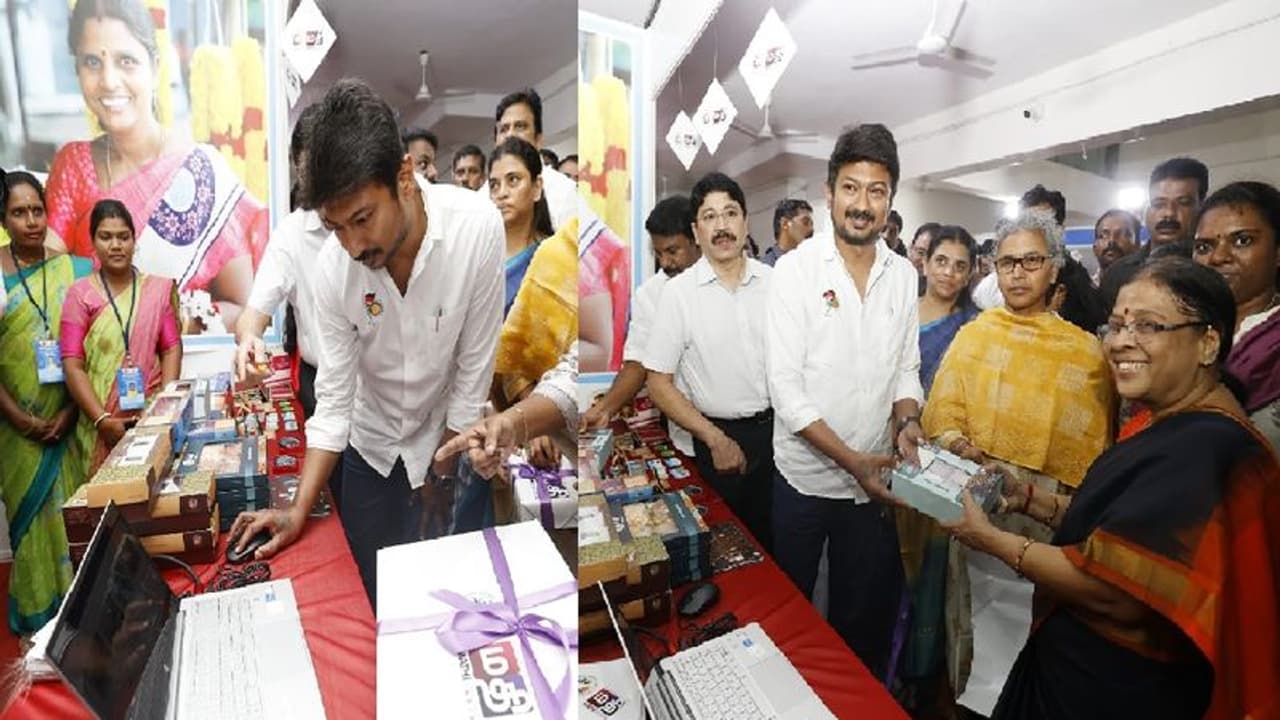 மகளிர் சுய உதவிக் குழுக்கள் தயாரிக்கும் பொருட்களின் கண்காட்சி… தொடங்கி வைத்தார் அமைச்சர் உதயநிதி ஸ்டாலின்!!