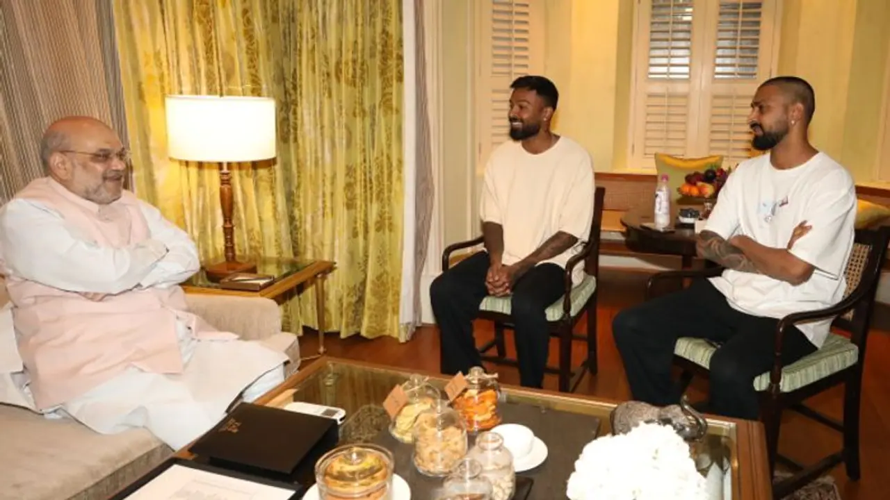 ಗೃಹಸಚಿವ ಅಮಿತ್ ಶಾ ಭೇಟಿಯಾದ ಪಾಂಡ್ಯ ಬ್ರದರ್ಸ್‌..! ಪೊಲಿಟಿಕ್ಸ್‌ಗೆ ಎಂಟ್ರಿ..?