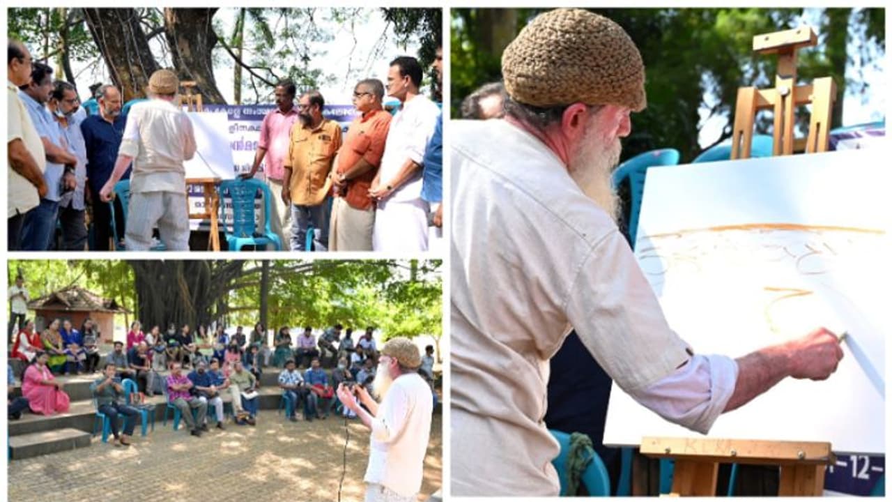 കലോത്സവത്തിന് നിറം പകർന്ന് 61 കലാകാരന്മാരുടെ ചിത്രാവിഷ്ക്കാരം 