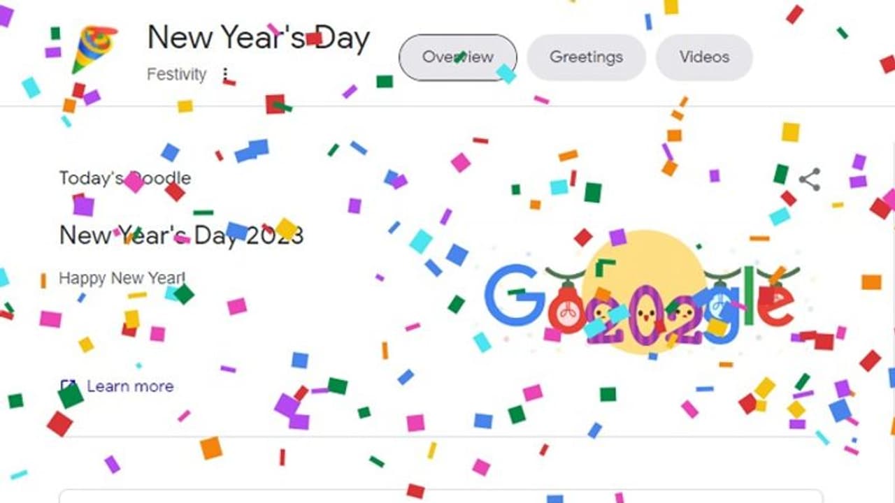 Happy New Year 2023: Check out how Google Doodle welcomes new year in a special way