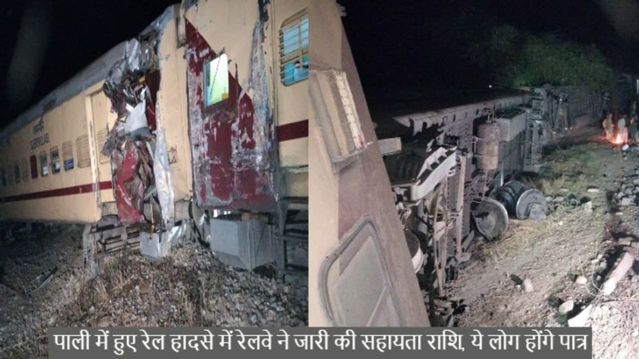 पाली रेल हादसाः रेलवे ने जारी की मदद गंभीर घायलों को 1 लाख तो मामूली चोटिल को 25 हजार Rs, ये लोग होंगे पात्र पाली रेल हादसाः रेलवे ने जारी की मदद गंभीर घायलों को 1 लाख तो मामूली चोटिल को 25 हजार Rs, ये लोग होंगे पात्र