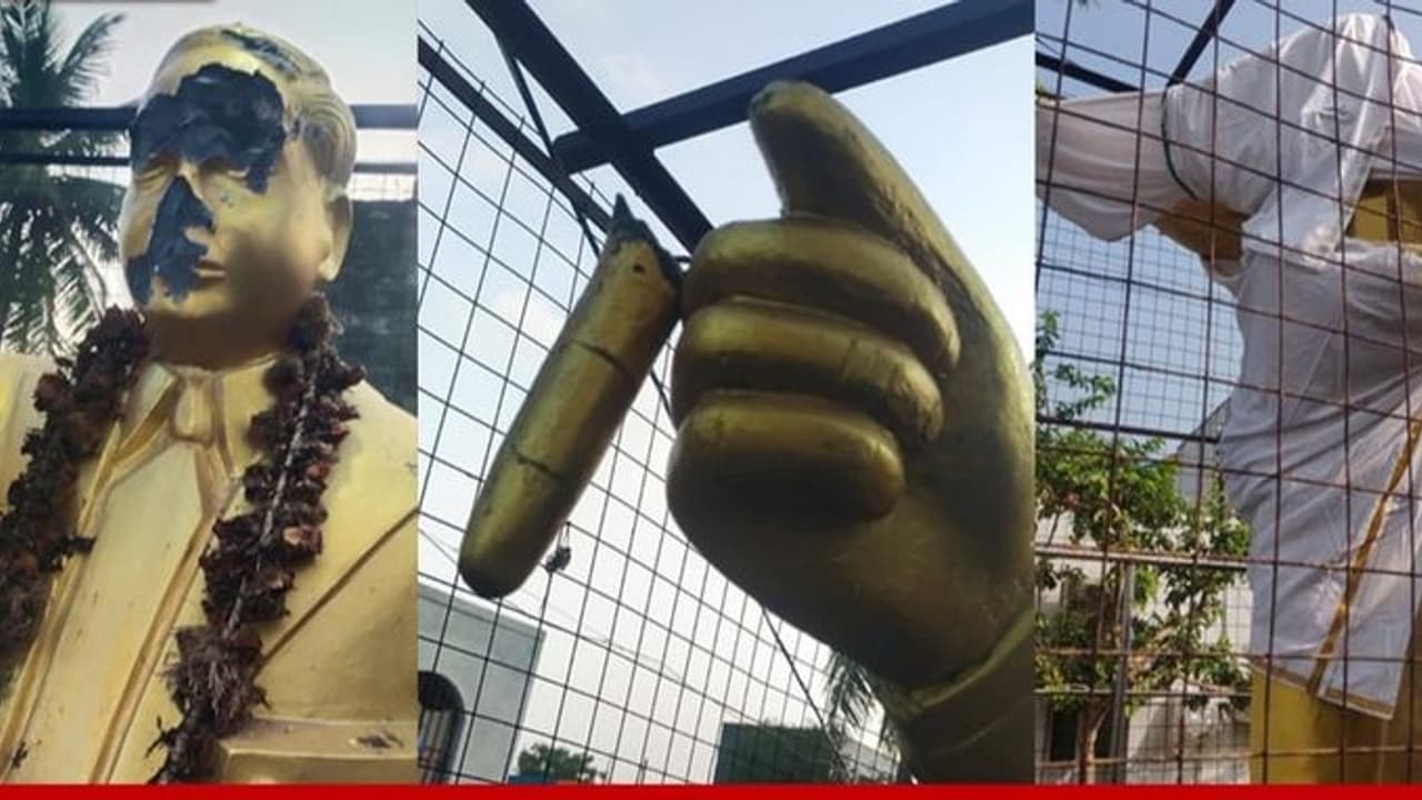 அம்பேத்கர் சிலை சேதம்..! வன்முறையை கட்டவிழ்த்து விட திட்டம்.? இரும்பு கரம் கொண்டு ஒடுக்க வேண்டும் காங்கிரஸ் அம்பேத்கர் சிலை சேதம்..! வன்முறையை கட்டவிழ்த்து விட திட்டம்.? இரும்பு கரம் கொண்டு ஒடுக்க வேண்டும் காங்கிரஸ்