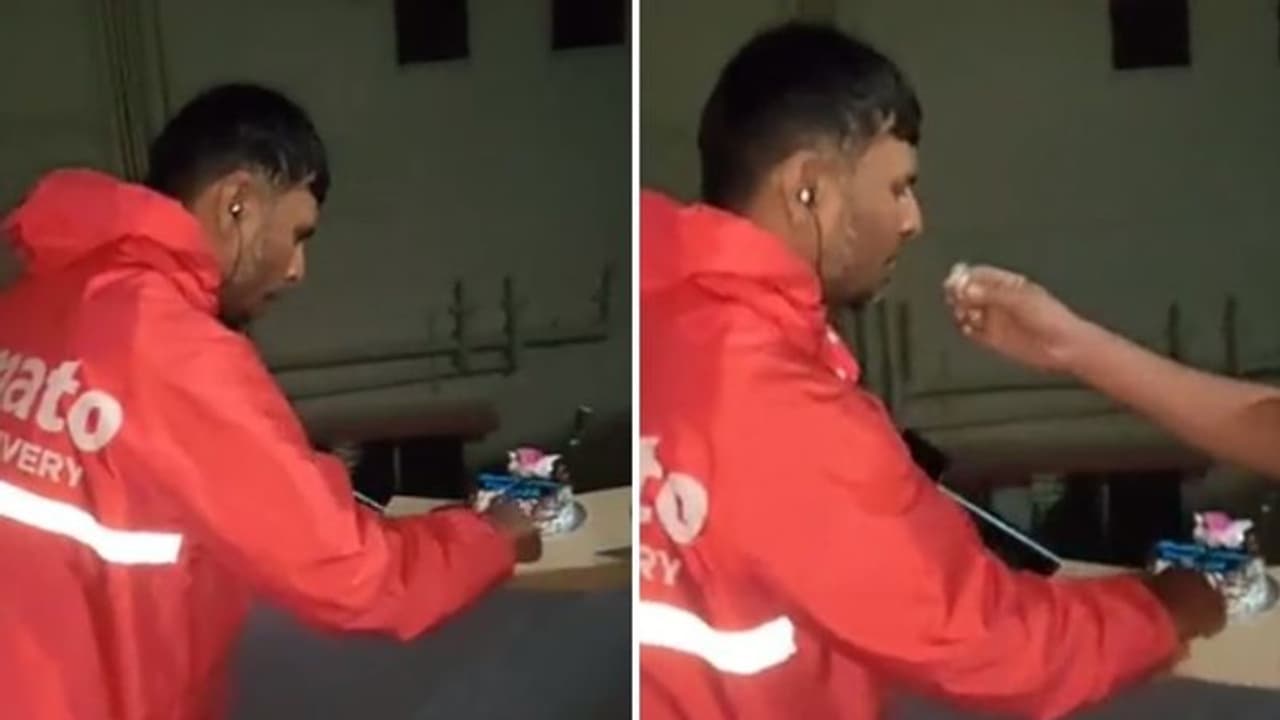 'ഇതൊക്കെയല്ലേ സന്തോഷം'; സൊമാറ്റോ ഡെലിവെറി ഏജന്‍റിന് കിട്ടിയ അപ്രതീക്ഷിത സമ്മാനം