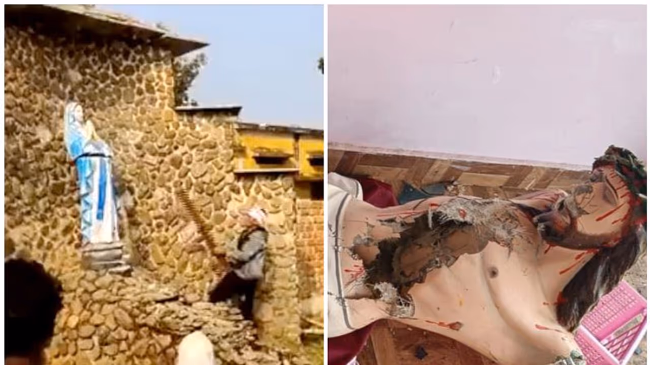 ക്രിസ്ത്യൻ പള്ളി തകർത്തു, പൊലീസ് സൂപ്രണ്ടിന്റെ തലതല്ലിപ്പൊളിച്ചു; ബിജെപി നേതാവടക്കം 5 പേര് അറസ്റ്റില് ക്രിസ്ത്യൻ പള്ളി തകർത്തു, പൊലീസ് സൂപ്രണ്ടിന്റെ തലതല്ലിപ്പൊളിച്ചു; ബിജെപി നേതാവടക്കം 5 പേര് അറസ്റ്റില്