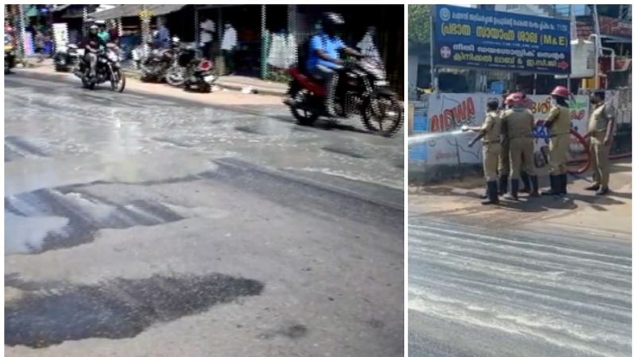 250 കിലോ സംഭരണ ശേഷിയുള്ള ബയോഗ്യാസ് പ്ലാന്റ് പൊട്ടി; മാലിന്യം ഒലിച്ചത് റോഡിലേക്ക്, കിലോമീറ്ററോളം ദുർഗന്ധം 250 കിലോ സംഭരണ ശേഷിയുള്ള ബയോഗ്യാസ് പ്ലാന്റ് പൊട്ടി; മാലിന്യം ഒലിച്ചത് റോഡിലേക്ക്, കിലോമീറ്ററോളം ദുർഗന്ധം